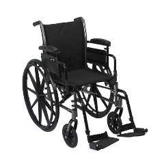 McKesson Lightweight Wheelchair with Detachable, Flip-Back Desk Arms
