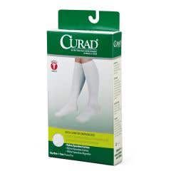 CURAD Cushioned Compression Socks - 15-20 , Size C , Black , S