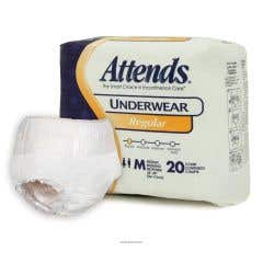 Attends Regular Absorbency Incontinence Underwear - Size Extra Large Waist / Hip 58" - 68" Weight 210 - 250 lb - Case of 56