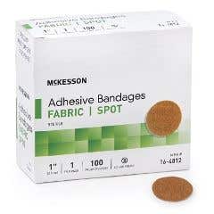 McKesson Adhesive Spot Bandage, Beige 1-inch diameter
