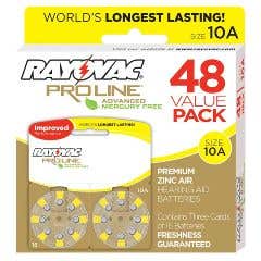 Rayovac Proline Advanced Mercury-Free Hearing Aid Batteries 48/Box Size 10 - Rayovac Proline Advanced Mercury-Free Hearing Aid Batteries 48/Box Size 1
