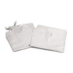 Waterproof Plastic Bibs - Plastic , White , 15" X 20" - Case of 500