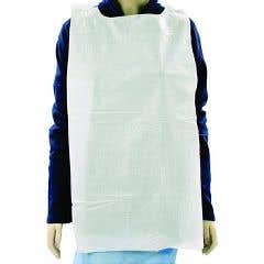 Disposable Paper-Poly Lap Bib 16X33 Overhead Style - Case of 300