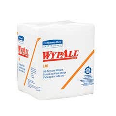 WypAll L40 Wipers - 12.5 x 13, White, 1/4fold