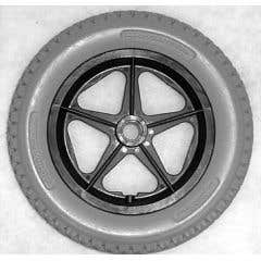 12 1/2" x 2 1/4" Rear Mag Wheels with Urethane Tires - 1 pair