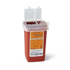 Phlebotomy Sharps Containers - 1 Qt. , Red , Phleb. - Case of 100
