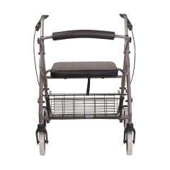 DMI Lightweight Extra-wide Aluminum Rollator Walker with Seat - Each