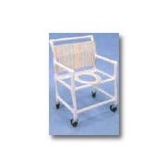 Shower/Commode Chair - Extra Wide - Elongated commode seat - 24" interior width - NO Bar in back - No Pail - Each