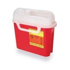Sharps Collector - Side Entry, 5.4 Quart, Pearl - White - Sharps Collector 5.4 Quart Pearl - Case of 12 - Case of 12
