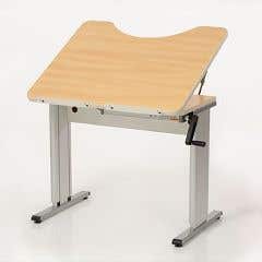Personal Work Table with Tilt Top and Recess