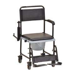 Nova Drop-Arm Transport ChairCommode - Each