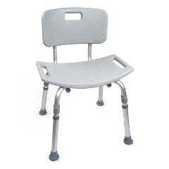McKesson Aluminum Bath Bench with Removable Back - Slip Resistant Tips - Angled