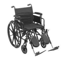 Cruiser X4 Lightweight Dual Axle Wheelchair with Adjustable Detatchable Arms - Full Arms; Swing Away Footrests; 16" Seat