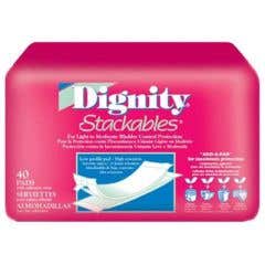 Dignity Stackable Pads - Bladder Control Pads - 3.5" x 12" - Case of 160