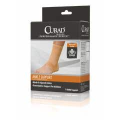 CURAD Elastic Open Heel Ankle Supports - Case of 4