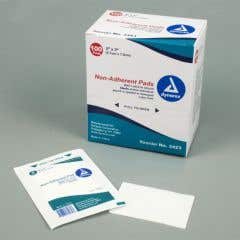 Dynarex Non-Adherent Pads - Sterile - 2" x 3" (1200/Case)