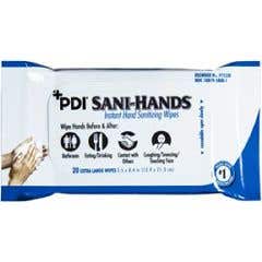 PDI Sani-Hands Instant Hand Sanitizing Wipes - Bedside Pack; 5.5" x 8.4"; 20/Box, 48 Packs/Case