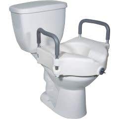 Locking Elevated Toilet Seat - 5 with Removable Arms