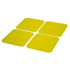 Dycem non-slip coasters, set of 4, yellow