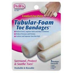 Tubular-Foam Toe Bandage - Pack of 3