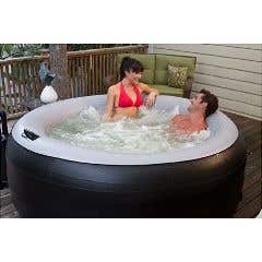 EZ Spa2Go Inflatable and Portable Whirlpool Spa  Black  Black