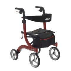 Nitro Euro Style Rollator Walker - Red