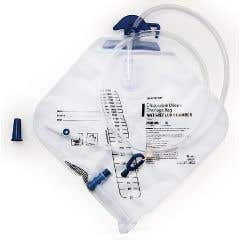 McKesson Disposable Urinary Drainage Bag with Anti-Reflux Valve 2000mL Vinyl - Case of 20