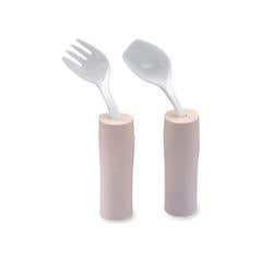 Pediatric Easy Grip Cutlery with Built-Up Handles - Spoon & Fork