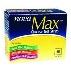 Nova Max Glucose Test Strips  - Box of 50