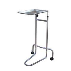 Drive Medical Double Post Mayo Instrument Stand with Wheels, Chrome (13045) | Quill
