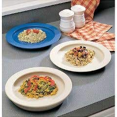 Plate with Inside Edge - Polypropylene Plate - Blue - Each