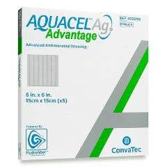 AQUACEL® Ag Advantage Enhanced Hydrofiber Dressing with Silver 6x6" - Each