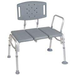 Bariatric Transfer Bench With Back - 500 lbs Capacity - Plastic Bench
