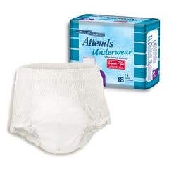 Attends Underwear Complete - Protective Underwear - Medium 34" - 44" - Pack of 20
