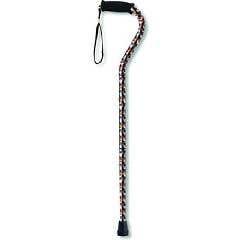 Hermell MP-21162 Offset Adjustable Aluminum Cane with Foam Grip Handle, Cats