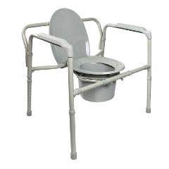 McKesson Heavy-Duty Folding Bariatric Commode with 12 QT Bucket - Each