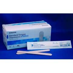 McKesson Sterile Tongue Depressors - 6 inches, Single Use - Box of 100