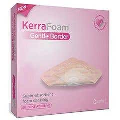 KerraFoam Gentle Border Absorbent Dressing - 3" x 3" - 3" x 3" - Box of 10