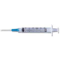 3 mL Luer-Lok Syringe 23 gauge x 1.5 inch PrecisionGlide Detachable Needle - Box of 100