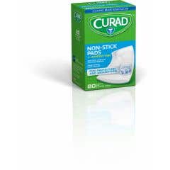 CURAD Ouchless Non-Stick With Adhesive Tabs - 4"x3" - Case of 120