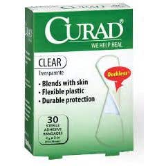 CURAD Clear 3⁄4" x 3" Adhesive Bandages - Case of 720
