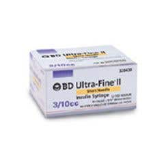 0.3 mL Insulin Syringe 31g x 5/16 Ultra-Fine II Needle