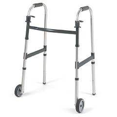 I-Class Dual-Release Paddle Folding Walker with 5" Wheels - Junior - Case of 4
