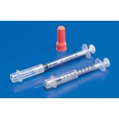MONOJECT .3 cc/ml Insulin Safety Syringe w/fixed 29g x 1/2" Needle - Box of 100