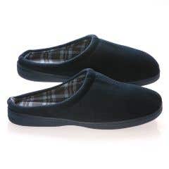 Male Velvet Vamp With Cotton Lining Memory Foam Slippers - Blue 9-10 22$