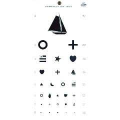 Kindergarten Plastic 20 Foot Eye Chart - 20 Foot