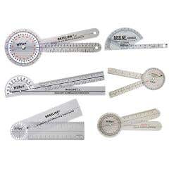 Baseline 6-piece plastic goniometer set, HiRes