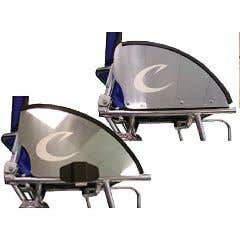 Colours Removable Side Guards  - Aluminum Medium, Black Color, White Big C Logo - 1 pair