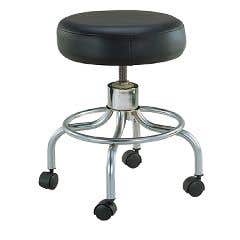 Revolving Adjustable Height Stool with Round Footrest  - Each