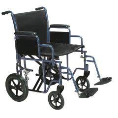 Drive Bariatric Transport Chair, Blue 20"